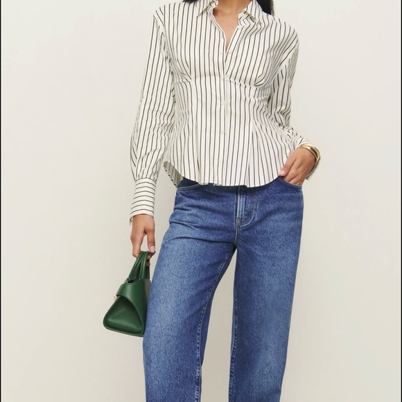 Reformation NWT Striped Women's Shirt - Picture 3 of 3